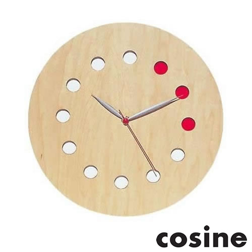 cosine (コサイン) 掛け時計 (カラー) CW-01 [ウォルナット]