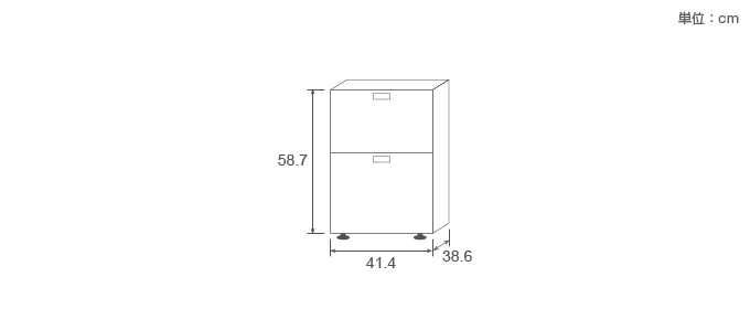 ワークスタジオ J/ムーブユニット DD-F305(W41.4cm) サイズ