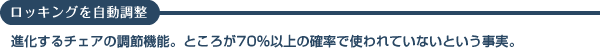 ロッキングを自動調整