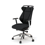 フリップフラップ チェア KF-835GCH-ZTT1 ハイバック 固定肘 ハンガー  アルミ脚 ［ZT×T1/ブラックT］
