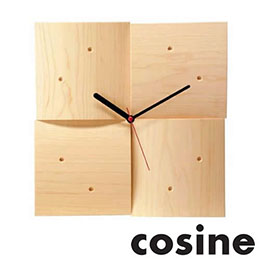 cosine（コサイン） 掛け時計（R)/CW-06 ［不要/メープル］