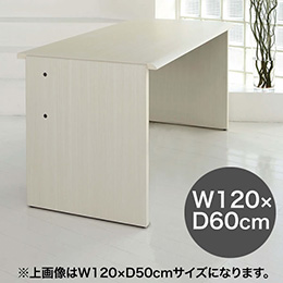 ワークスタジオ デスク DD-120   W120×D60cm ［ホワイトナチュラル］