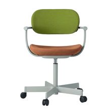 ［ 公式ストアモデル ・ 組立式 ] バーテブラ03 （vertebra03） 5本脚 KG825KSL1108C 本体 :  L4 / ペールオリーブ ナイロン双輪キャスター ［ KS張地コンビ張り 座 : 11 / Penny×背 : 8 / Basil ]
